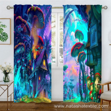 3D high-definition digital printing curtain